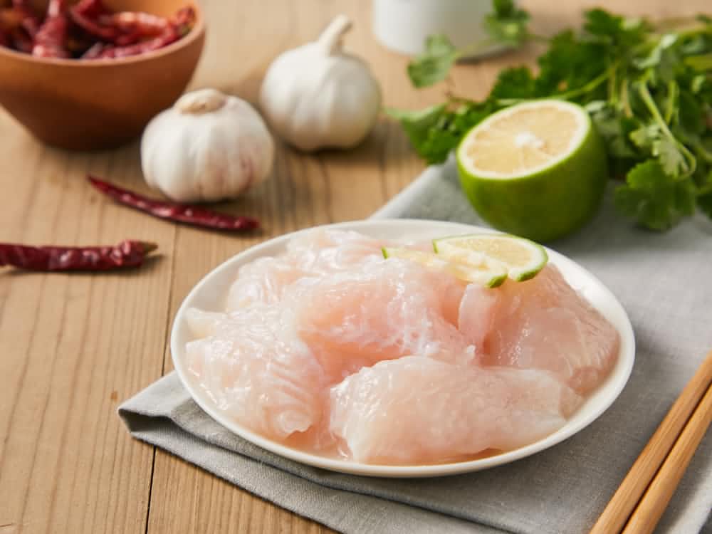 免浆去皮巴沙鱼片<br>Seasoned Pangasius Fillets Slice Cut(Skiniess)
